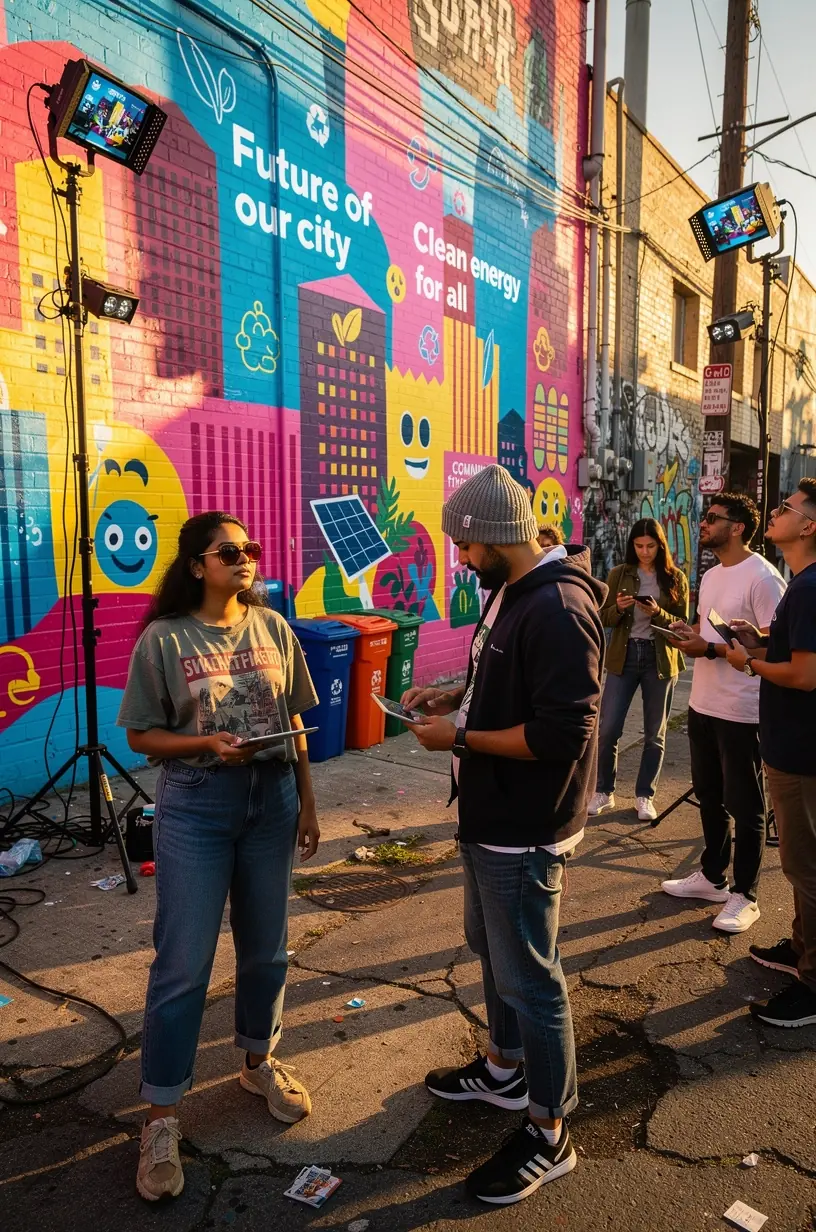 A digital kiosk providing real-time public transportation updates in a residential district.