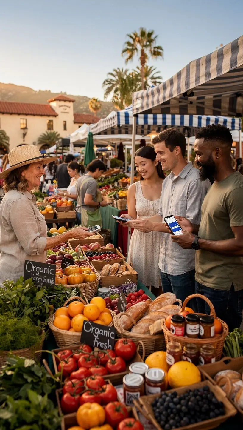 Smart waste bins equipped with sensors for efficient garbage collection in an urban area.