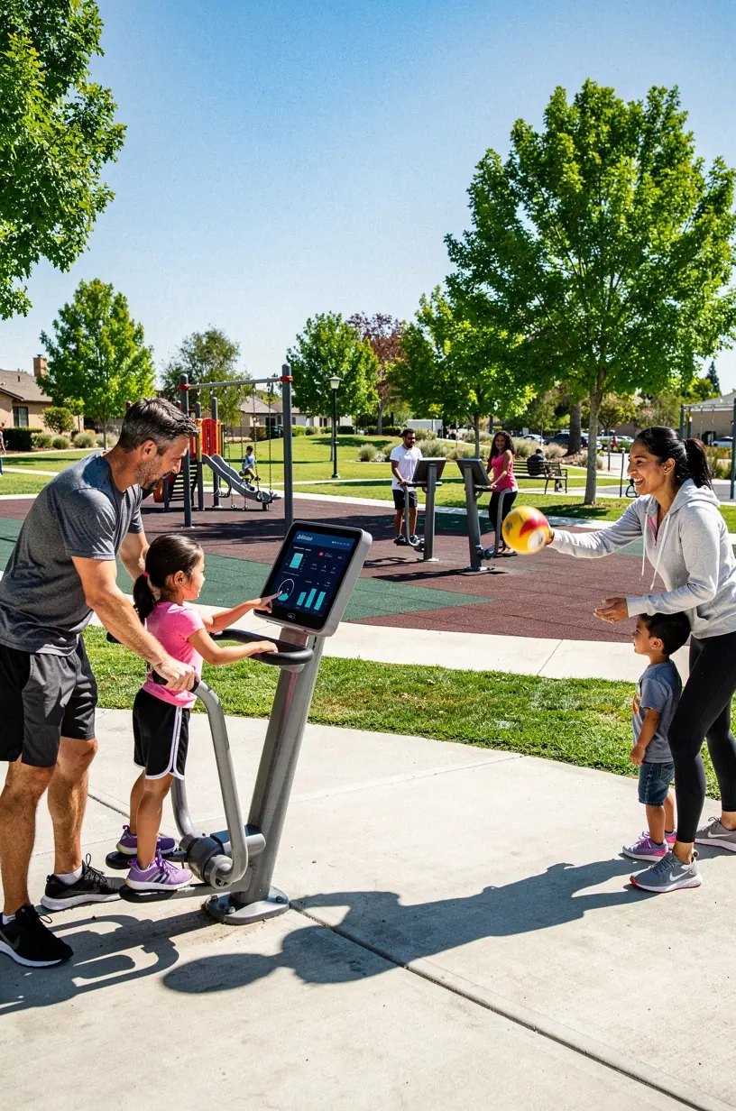 An aerial view of a suburban district showcasing solar panels installed on rooftops.