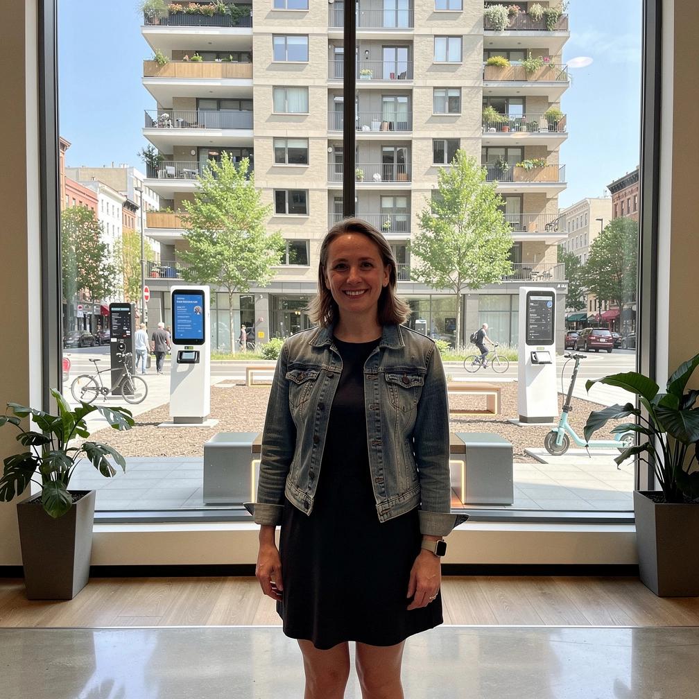 Modern residential neighborhood with solar panels on rooftops illustrating sustainable urban technology